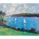 Andrew Tozer (1974)  Oil  "The Helford River", signed, 23cm x 28cm (glazed)