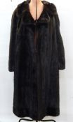 WITHDRAWN - Dark ranch mink with embroidered lining, name and address of owner embroidered inside,