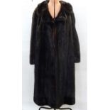 WITHDRAWN - Dark ranch mink with embroidered lining, name and address of owner embroidered inside,