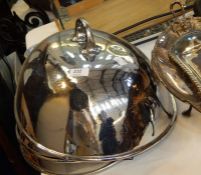 Three graduated electroplated meat domes (3)