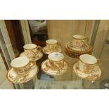 Set of six Royal Worcester cups, saucers and tea plates (one cup has a chip on the rim)  Re: Enquiry