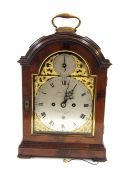 George III mahogany repeater bracket clock by James Drury, London, the eight-day verge movement stri