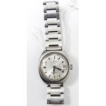 Lady's Baume & Mercier stainless steel wristwatch, automatic, no.275315, with white metal dial,