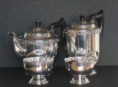 Four piece 20th century silver plated tea service by Viners of Sheffield, to include teapot, hot