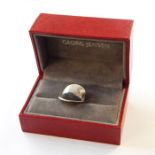 Georg Jensen silver modern wave-design ring, cased Re: Enquiry - Toys, Dolls, Models, Antiques &