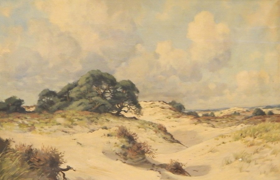 Teun van de Water Oil on canvas  "Zoot Wijk (an inland dessert in the province of Gelderland,