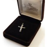 Georg Jensen silver cross pendant with chamfered and circle design, in Georg Jensen box  Re: Enquiry