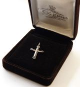 Georg Jensen silver cross pendant with chamfered and circle design, in Georg Jensen box  Re: Enquiry