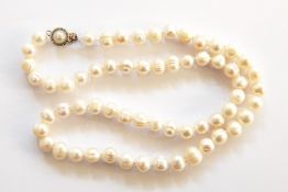 String of modern baroque pearls