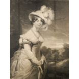 Three 19th century black and white engravings The Duchess of Gloucester engraved by S W Reynolds and