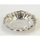 Victorian silver circular dish of lobed form with serpentine reeded border, Birmingham 1836, 5oz