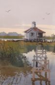 Ron Picou Two limited edition prints Scenes of the Louisana Bayou Lighthouse, 284/2500 dated 1988,