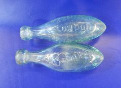 Early 19th century Hamilton Schweppe bottles, the name 'J.Schweppe & Co' in inscript, the other is