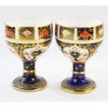 Pair of Crown Derby goblets marked '1128' (2)