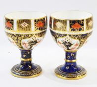 Pair of Crown Derby goblets marked '1128' (2)