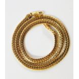 9ct gold flattened herringbone link chain necklace, 14.6g approx  Re: Enquiry - Toys, Dolls, Models,