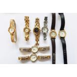 Large quantity of lady's wristwatches, gilt metal, chrome and various