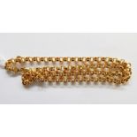 9ct gold belcher link necklace, 15g