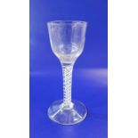 Georgian ale glass with U-shaped bowl, on a double series cotton twist stem, circa 1770, 13.5cm  Re: