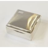 Early 20th century silver cigarette case, square with engine turned decoration and blind