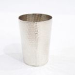 Chinese silver tot, hammered bucket-shape and with character mark to base, 4cm high