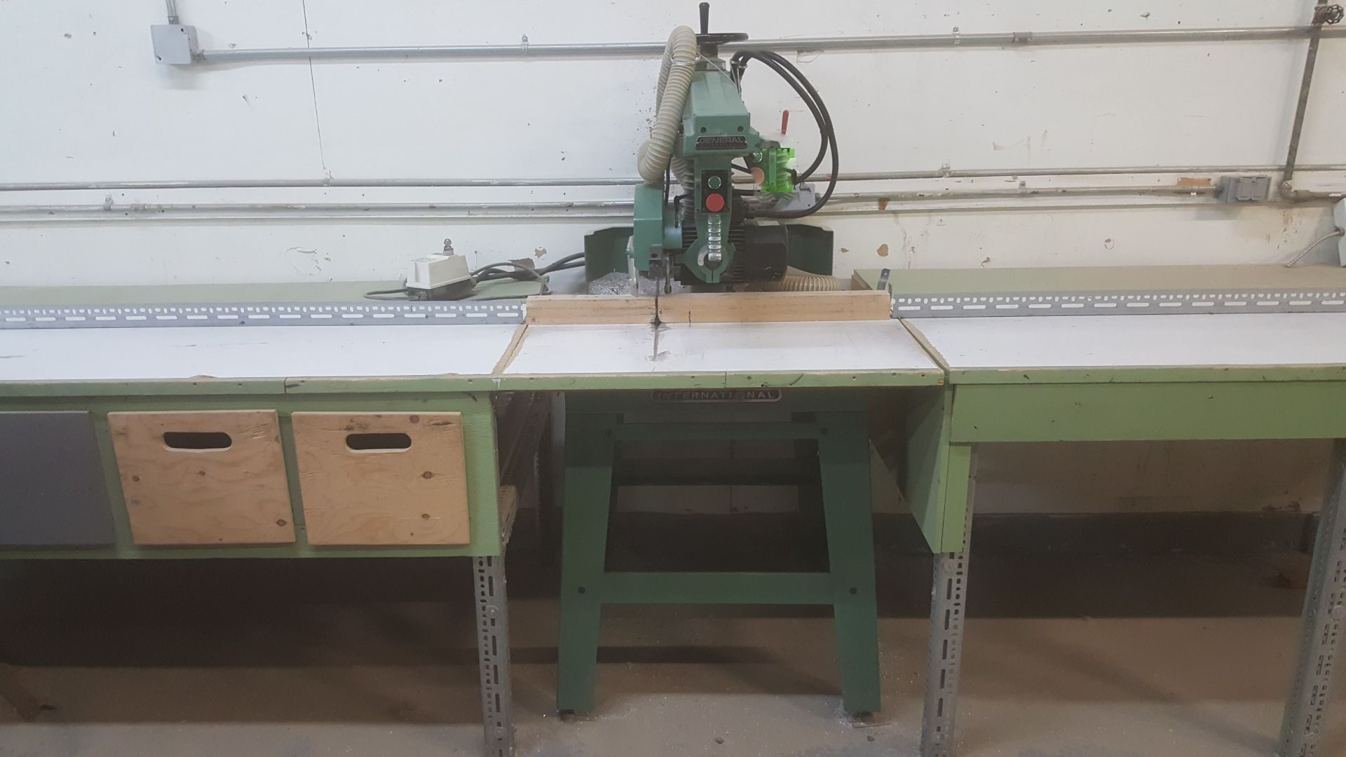 GENERAL INTERNATIONAL 12" radial arm saw w/magnetic switch mod.E309069 - Image 3 of 9