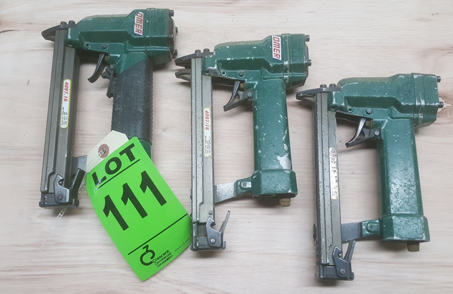 (3) OMER pneumatic staple guns mod.4097