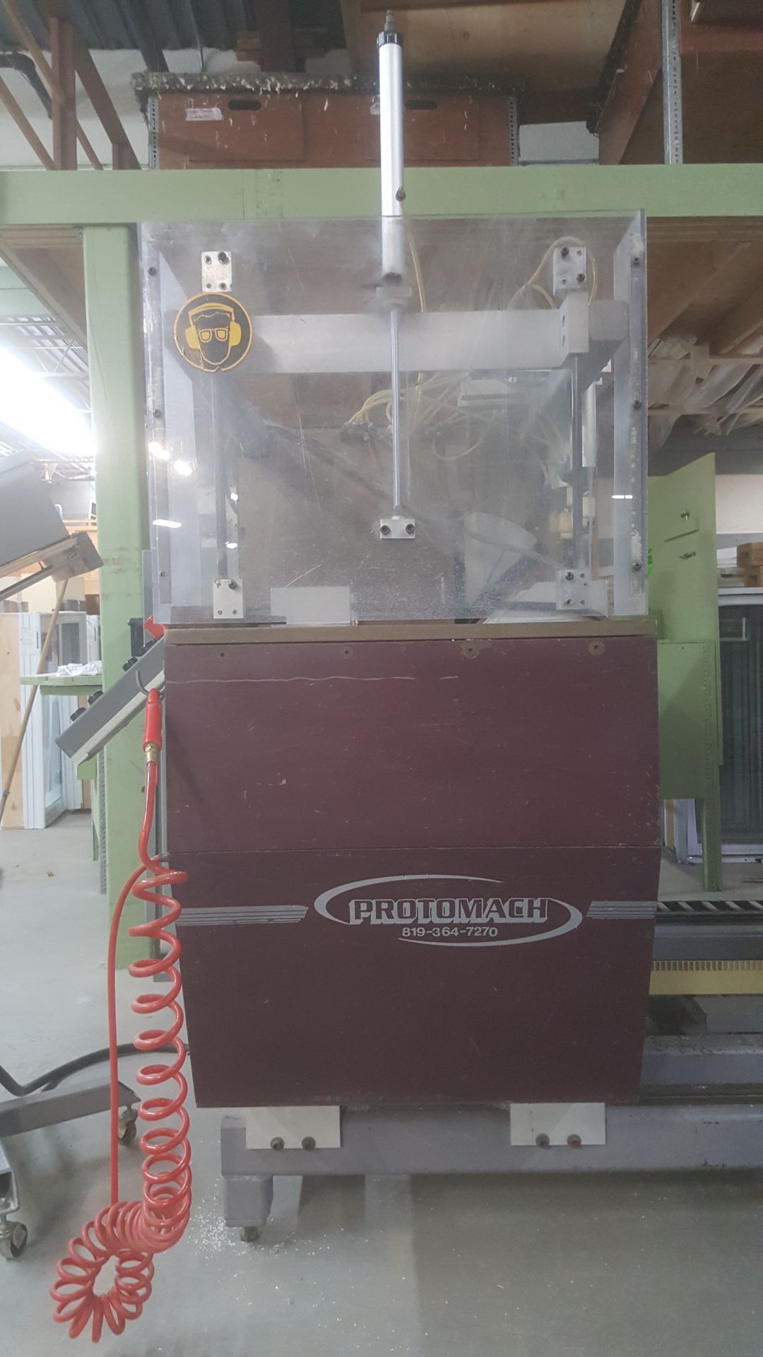 PROTOMACH PRODS/E Automatic Double Head saw for cutting frames , sash and shutters, w/10" conveyor - Image 10 of 14