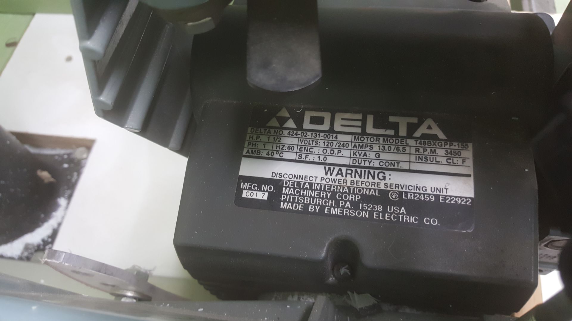 DELTA radial arm saw mod.424-02-131-0014 on metal frame - Image 3 of 3