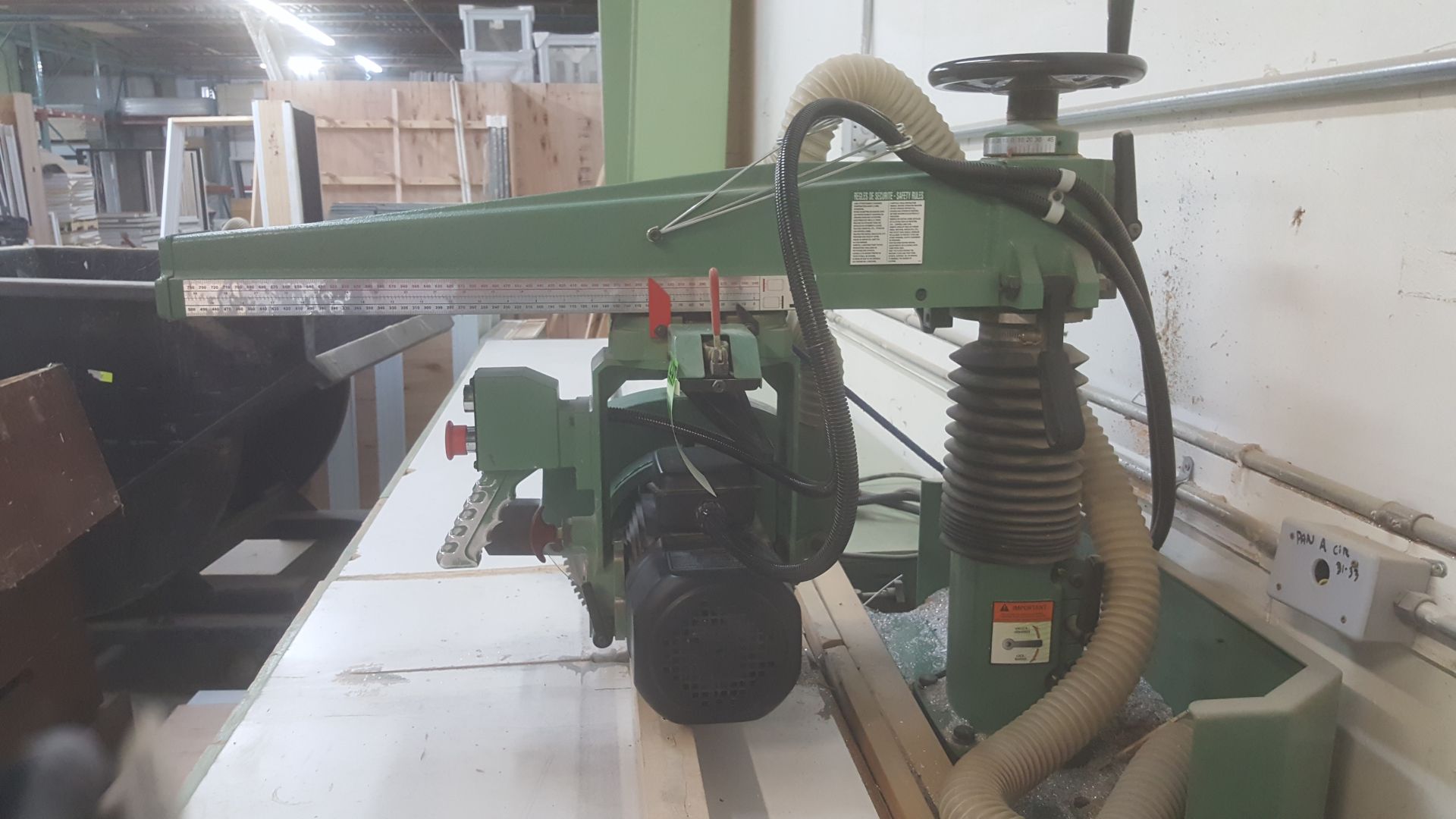 GENERAL INTERNATIONAL 12" radial arm saw w/magnetic switch mod.E309069 - Image 7 of 9