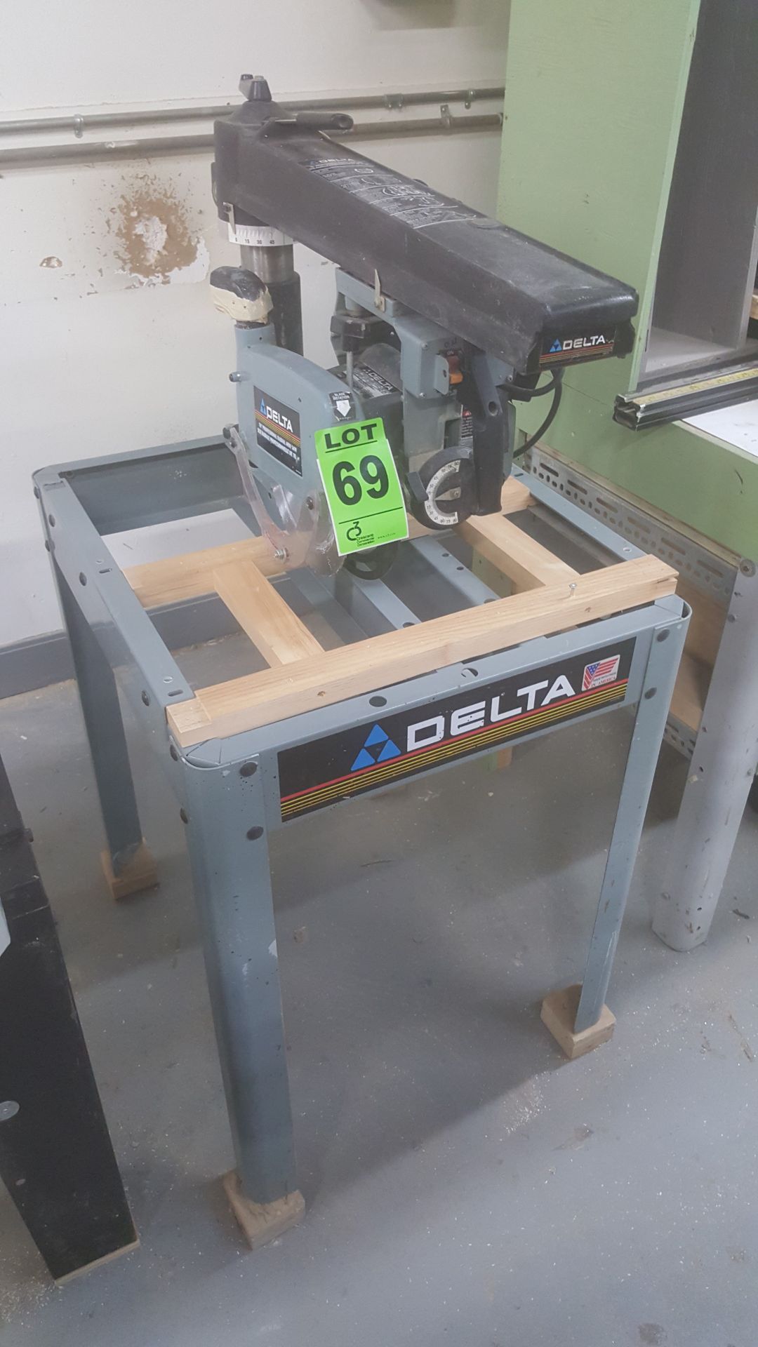 DELTA radial arm saw mod.424-02-131-0014 on metal frame - Image 2 of 6