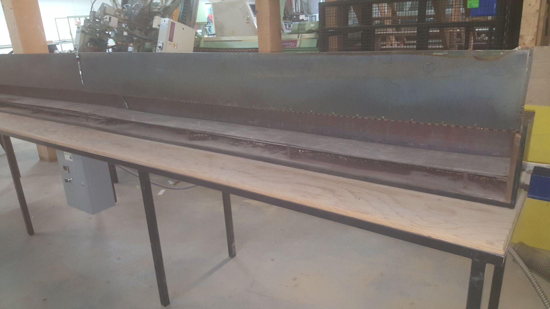 PVC Heater/Bender Oven on steel table. Dimensions including Oven and Base are 192"x24"x53"H - Image 8 of 8