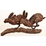 Paul Jenkins, Running Hares, Bronze Sculpture