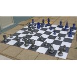Sculpture, Huge jumbo size garden chess Chess Set