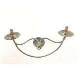 Double Light, Wall Mounted, Forged Steel with Bronzed Finish