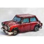 Sculpture, Mini cooper drinks trolley in steel