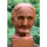 Sculpture, Rigo Righi, Italian 1886 - 1966, La Nonna, Terracotta, Incised Righi Rigo XVIII