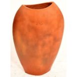 Glazed Ceramic Vase with Engraved Tree Motif