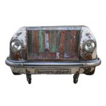 Sculpture, Morris Cowley, Car Bench full size with working headlamps