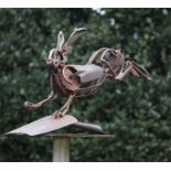 Sculpture, Harriet Mead, Born 1969, Hare on Shovel, Found and Recycled Steel Objects, Unique
