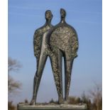 Bronze sculpture 'Him Plus Her'