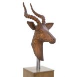Sculpture - Bill Prickett, Antelope Head, Laminated Beech Sculpture