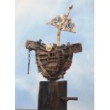 Sculpture, Mark Smith, Pugwash's Vessel, Stoneware,