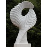 Sculpture, Hongxun Jin Shell Sculpture in marble
