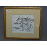 Bryan Pearce, etching of harbour scene, signed limited edition 20/75, 2005,