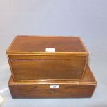 Two 19th century mahogany boxes (a/f)