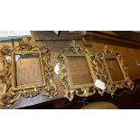 Three cast metal picture frames, H.