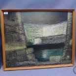 Paul Robinson, a oil on board, titled 'Quarry', dated 1968,