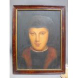 Early 20th century Continental school, Head and Shoulder Portrait of a Lady, oil on canvas,