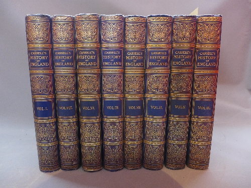 A set of eight hard back books on Cassell's History of England